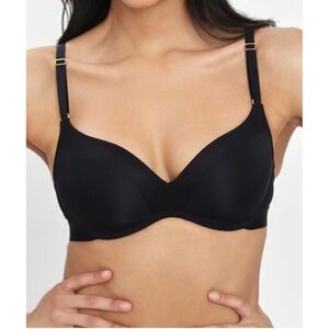 Lively T-Shirt Bra Jet Black 36DD Convertible Racerback Wireless 45430 NWT